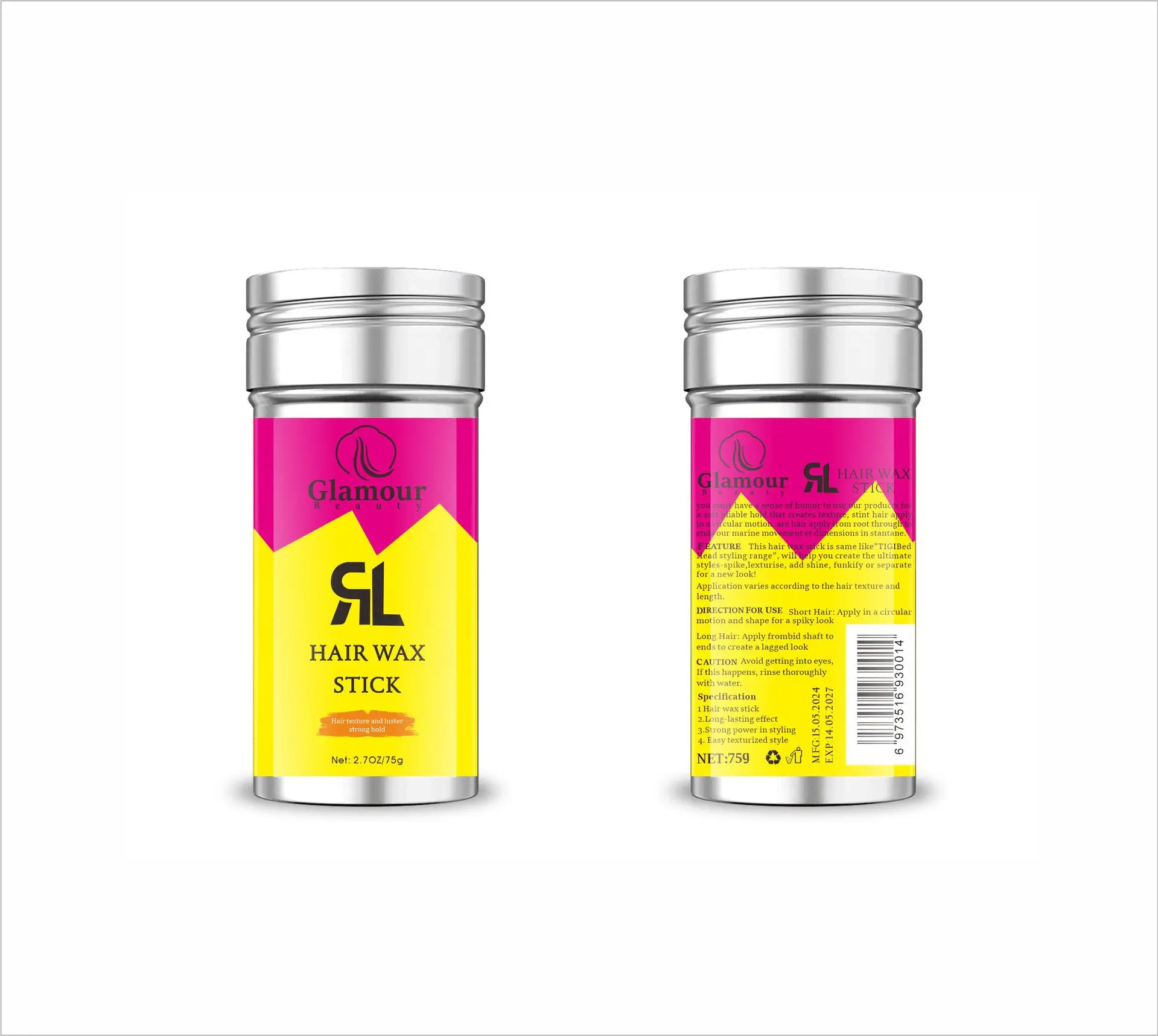 Glamour Beauty Styling Stick Avocado Hair Styling Hair Wax 75g