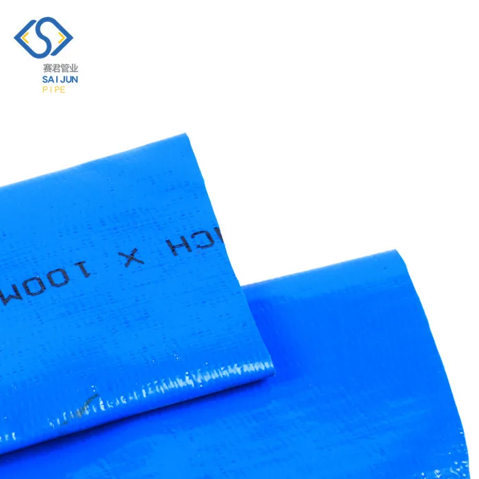 Middle pressure 4inch PVC Water Irrigation Discharge layflat Hose for Sprinkler