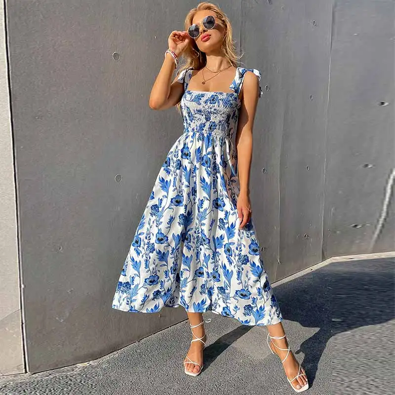 Clothing-Manufacturers Brand Women Casual Boheme Dress Elegant Romantic Wedding White Lace Midi Dresses