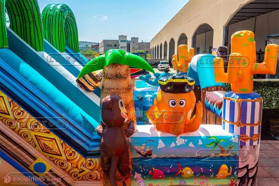 Vente de toboggans gonflables secs pour location et grands evenements