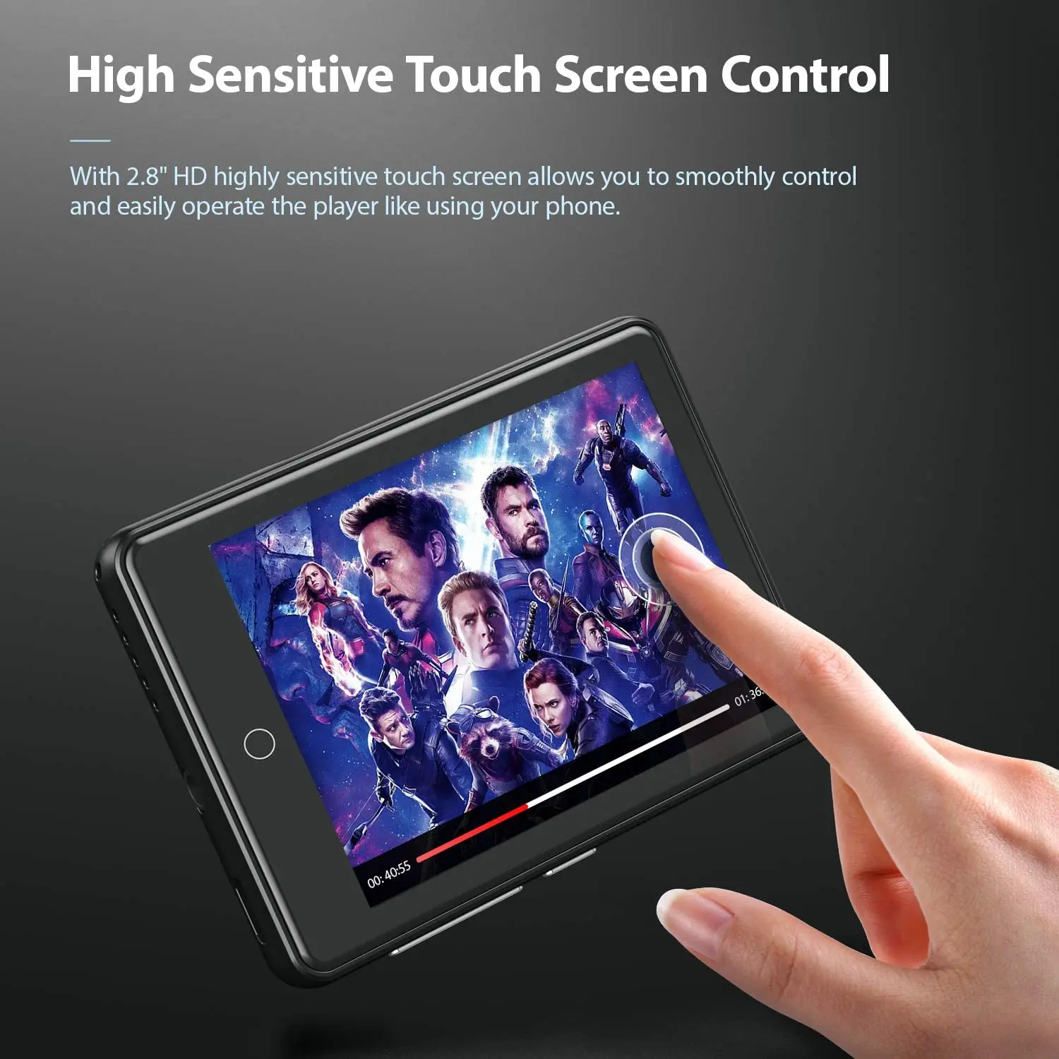 Uizu M7 металлический Bluetooth 5 0 MP3 музыкальный плеер встроенный динамик MP4 2 8 дюймов полный сенсорный экран HIFI Walkman FM