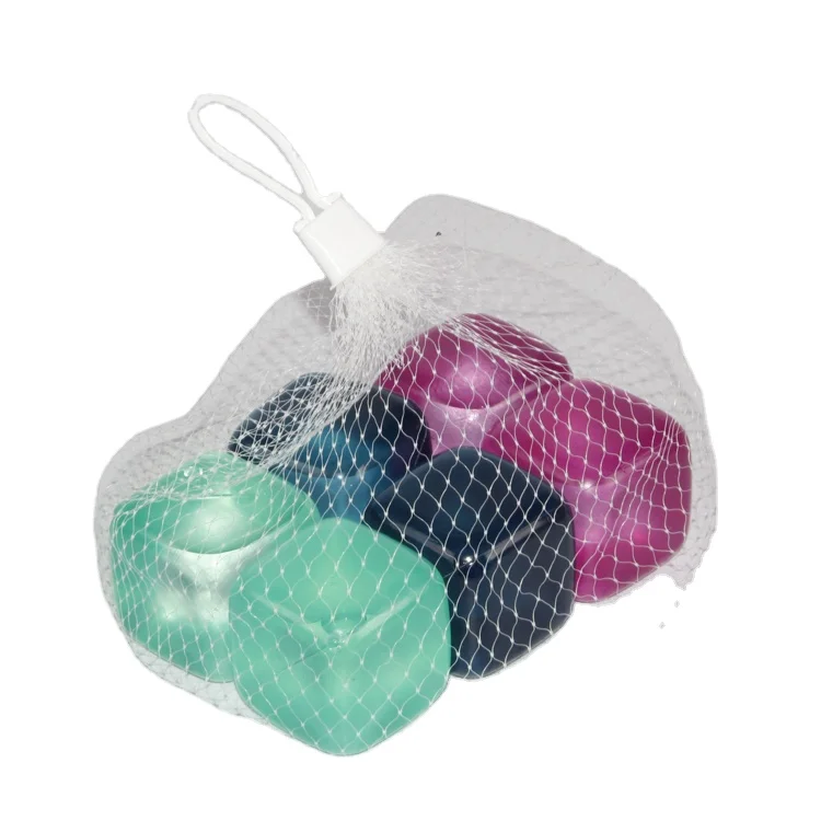 Reusable food grade ice cube with mesh bag/4cm square