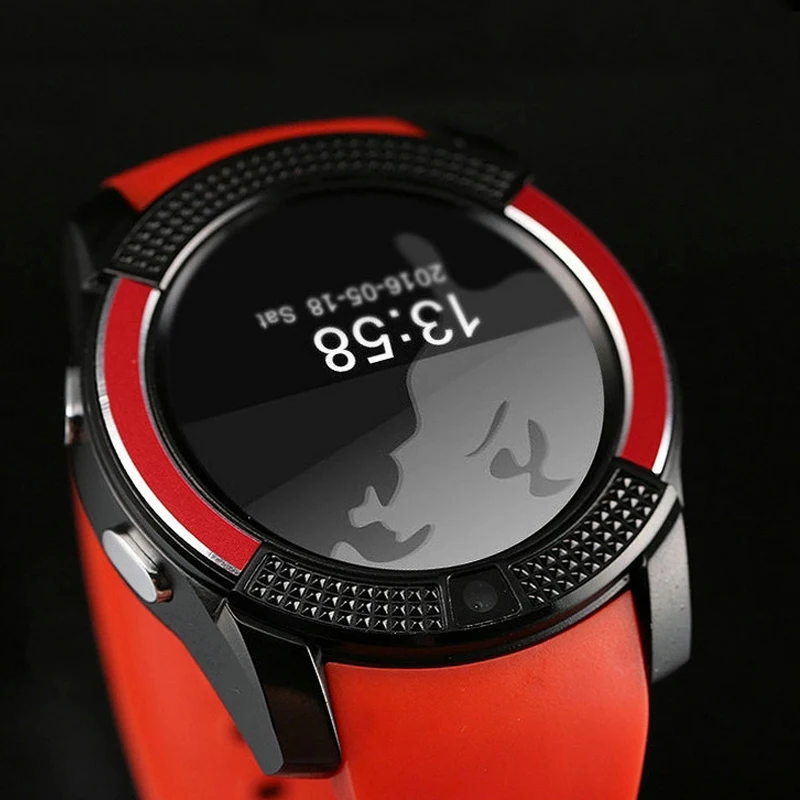 Bt Pedometer 2g Sim Card Camera Watch Color Display Waterproof Device Wrist Smart Watch V8 Smartwatch For Android Ios