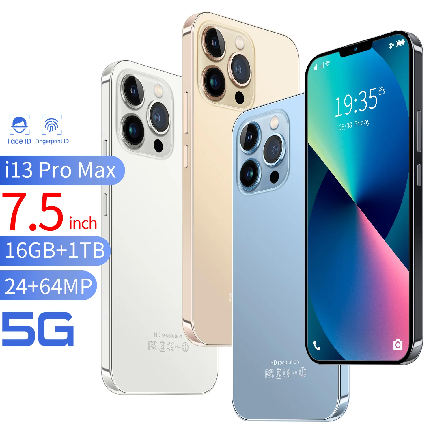 Best Price Wholesale I 13 Pro Max Smart Phones 12gb+512gb 6.5-inch Full-screen Hd 13+32mp Camera Mobile Phones