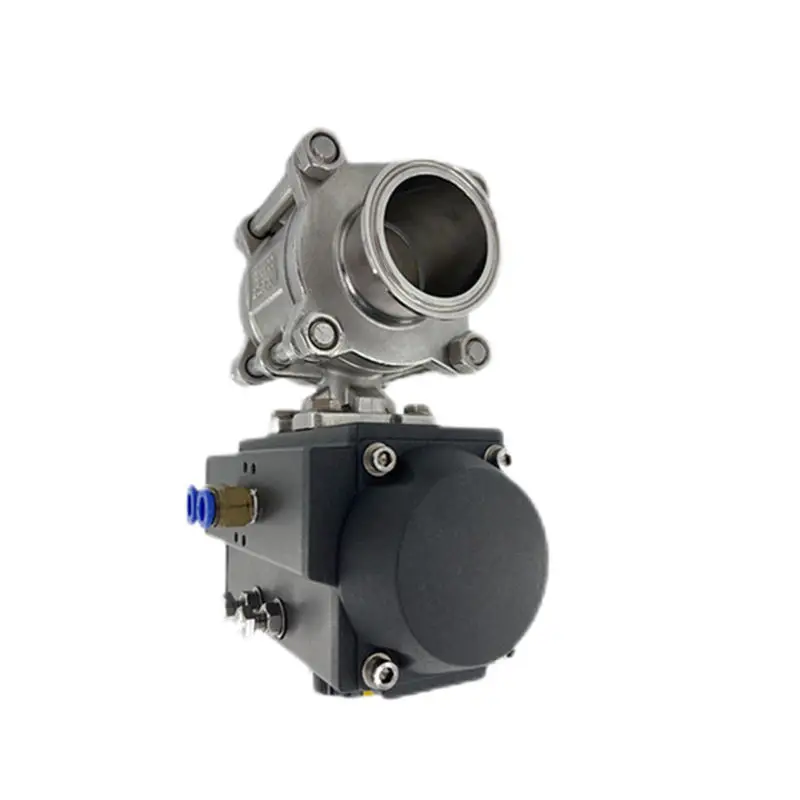Sanitary Stainless Steel Ball Valve Threaded 304 Pneumatic Actuator Vacuum Regulating Ball Valve
