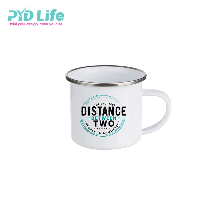 
Newest Small Size 6oz/180ml Enamel Mug Promotional Mug Coffee Metal Mugs With Custom Logo Stocked 