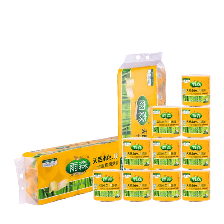 Hot Sale standard eco toilet paper natural brown unbleached bamboo toilet paper