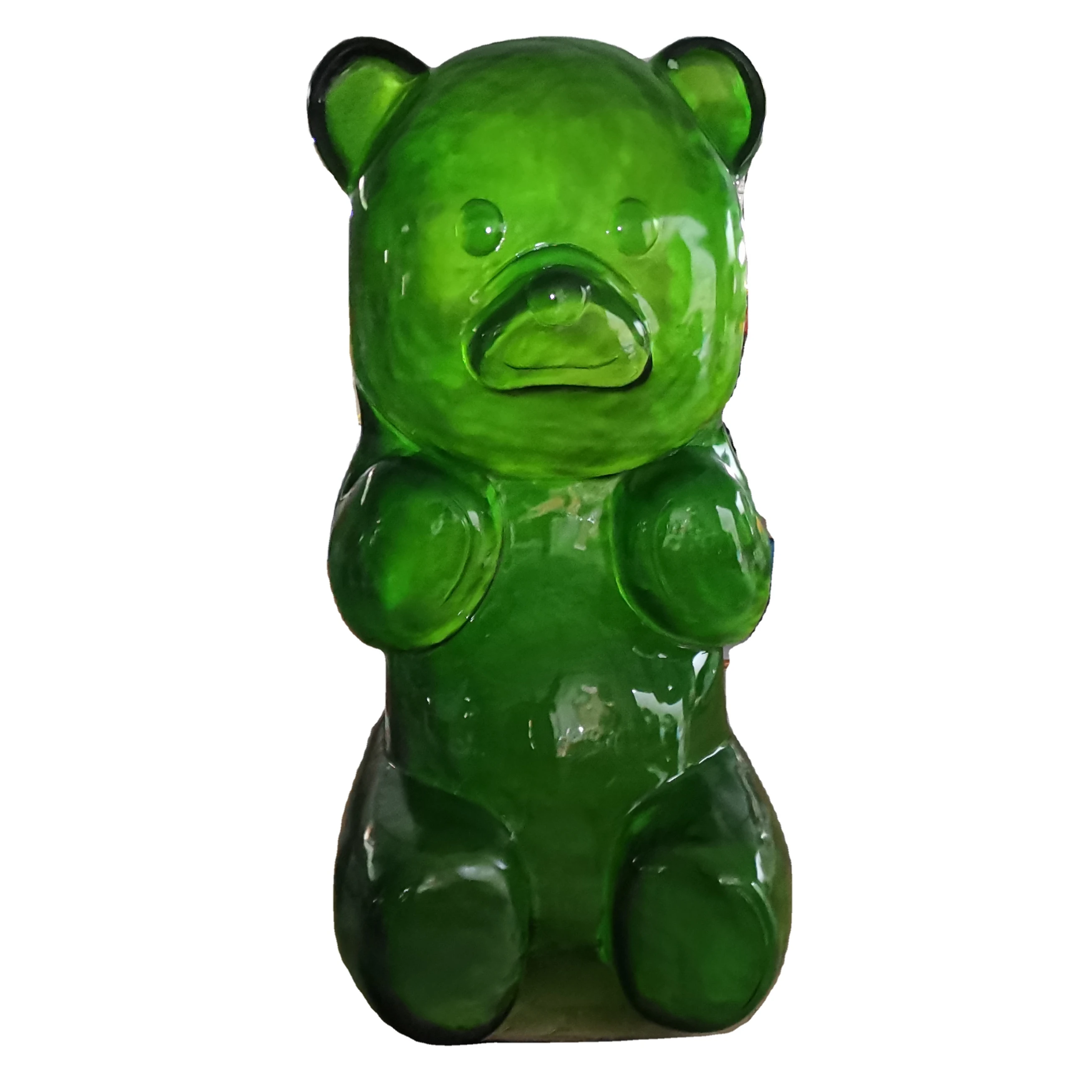 Store Promotional Visual Merchandising Transparent Resin Gummy Bear Statue