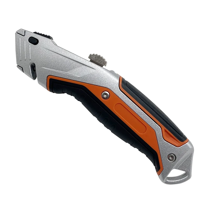 Roofing Knife RX2004 Quick-change Retractive Blade Carton Board Carpet Leather Cutter with Blades Storage Utility Knives