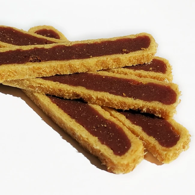 Pet treats and food manufacturer Customizable wholesale pet food molar rod Two Color Strip (Beef)pet cat dog treats snack