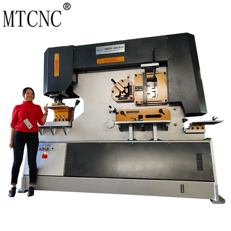 Iron Worker Machine Worker Hydraulic Combined Punching and Shearing Machine Multi Function Iron 40 Mm Hole Punching 200 Ton