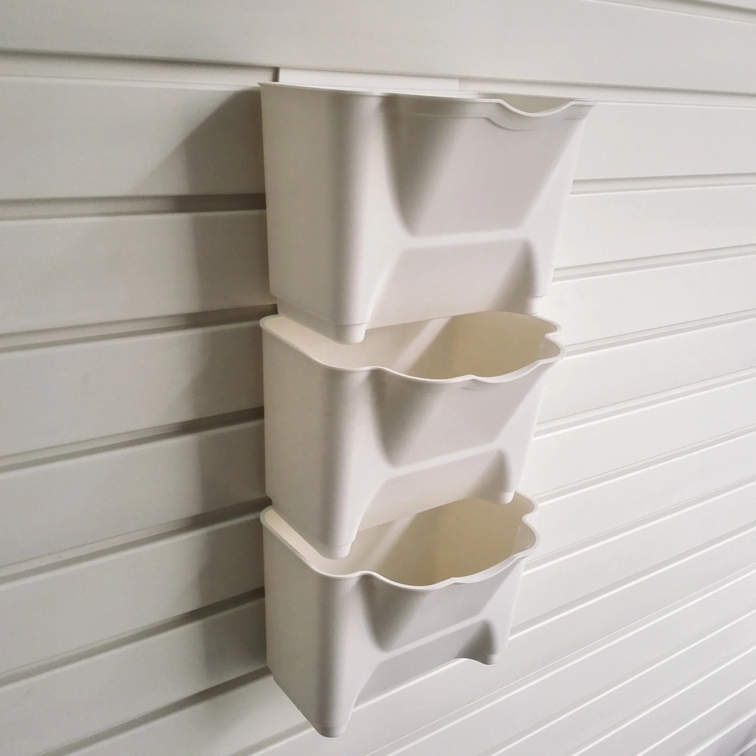 8' PVC Slatwall Accessories Wall Decorated Large Wall Hanging Flower Pot for Garage Wall