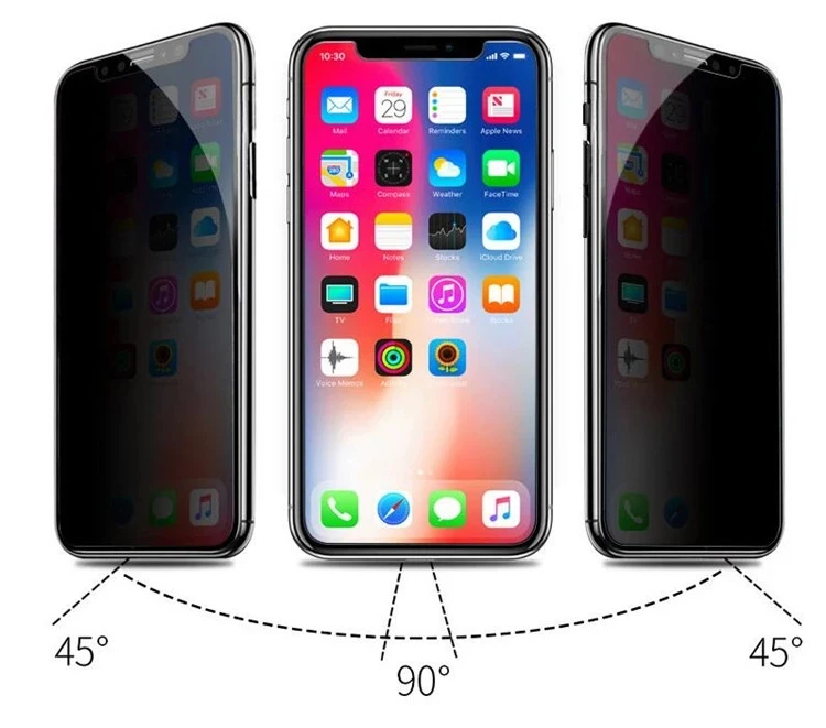 Оптовая продажа Анти-шпион экран протектор для iPhone 13Pro 11 12 бетонный XS XR Премиум Скрытая камера