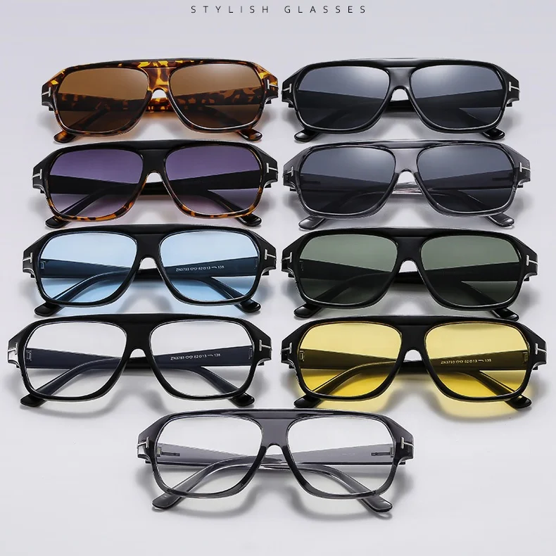 Factory Small MOQ high quality oem famous brand designer style luxury oversized tf sunglasses for men