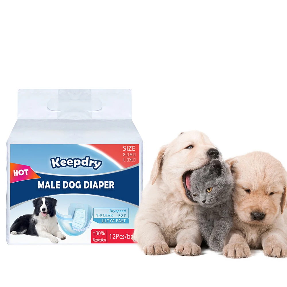 Male Dog Diapers For Dogs Cover Pet Poo Pamper With Bag Disposable Pads