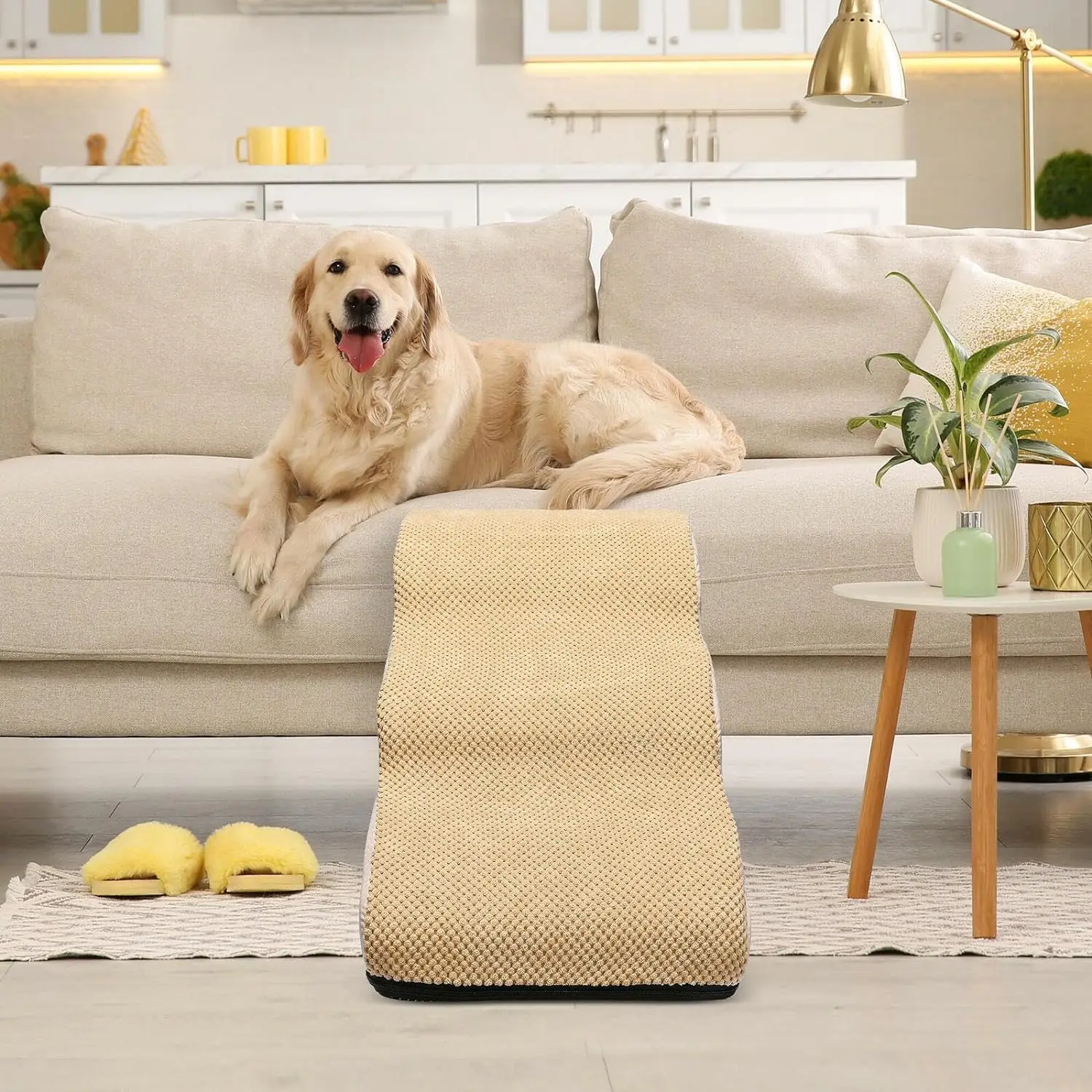 Pet Ladder For Beds Pet Dog Stairs Durable High Density Foam 2/3/4 Steps Stairs For Young Aged Small Dog Bed Stairs