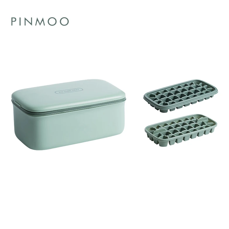 Amazon Горячая продажа заказной логотип пищевой цветной пластиковый лоток для льда с крышкой домашняя форма для льда