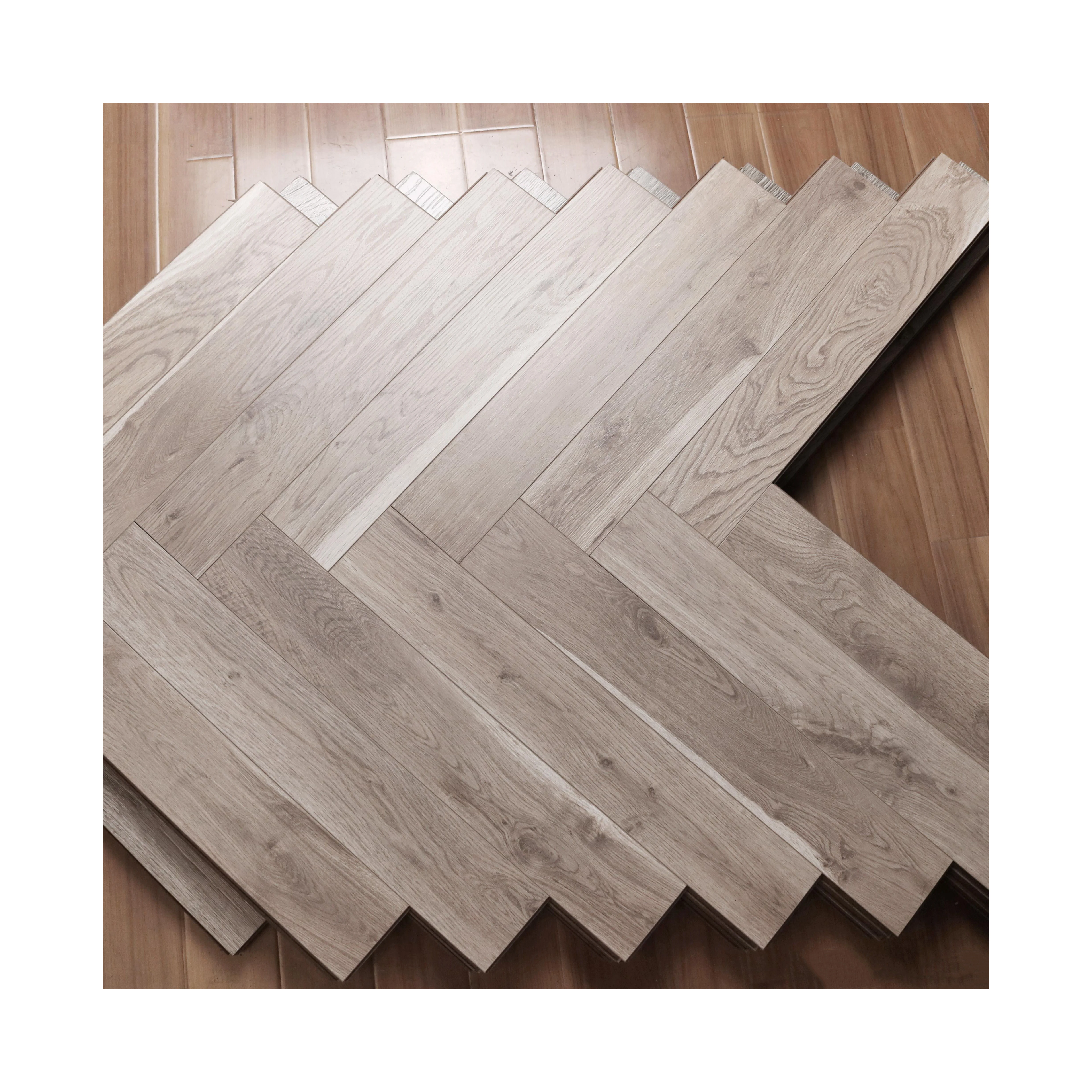 Factory Price Light Color Fiber Wood Moisture-Proof Waterproof  Composite Flooring for Domestic/Business