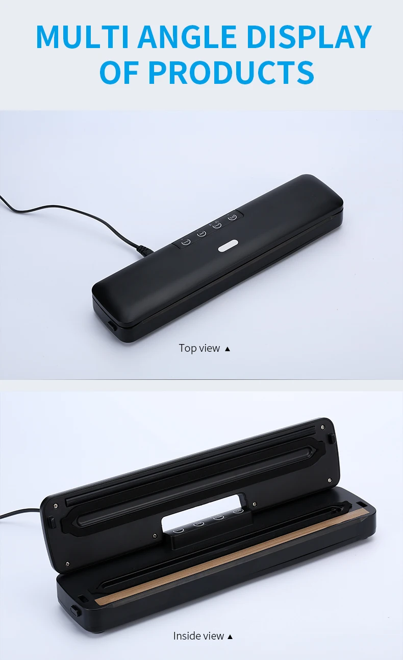 Automatic vacuum air seal system, compact design, laboratory tested, dry and wet food modes, with LED indicator vacuum sealer