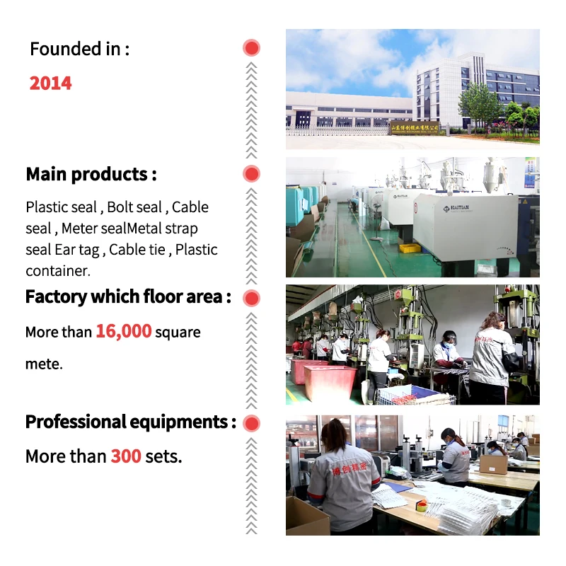 Изготовитель BCP027 изготовленный на заказ пластиковый уплотнитель защитный и замок охранного уплотнения