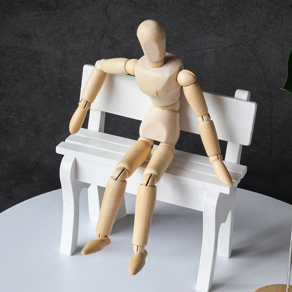 8 Inch 20CM Artist Drawing Flexible Jointed Wooden Human Body Manikin for Comic Sketching and Art Drawing