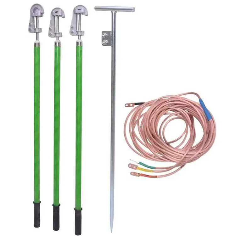 Handheld Grounding Rod Earth Wire /China Security Earth Wire With Clamp Galvanizing Ground Rod