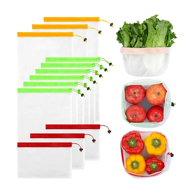 Wholesale Factory Nylon Net Packaging Recycling Set Mesh Bag For Oranges