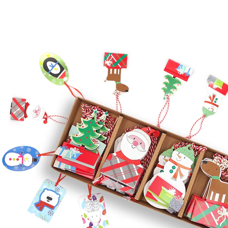 Christmas Hanging Tags Gift Tags with String String Xmas Present Labels for DIY Xmas Holiday Present Christmas G