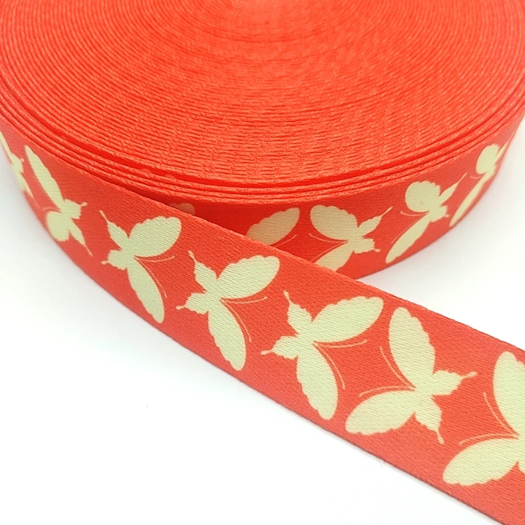 Custom Woven Tape Polyester Printing Webbing Bias Tape For Garment