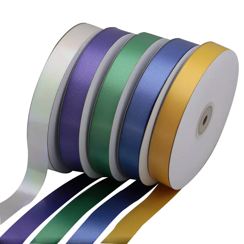 Wholesale Plastic Gift Ribbon Roll Assorted Color Gift Wrapping Ribbon Christmas Birthday Decoration Packing Ribbon