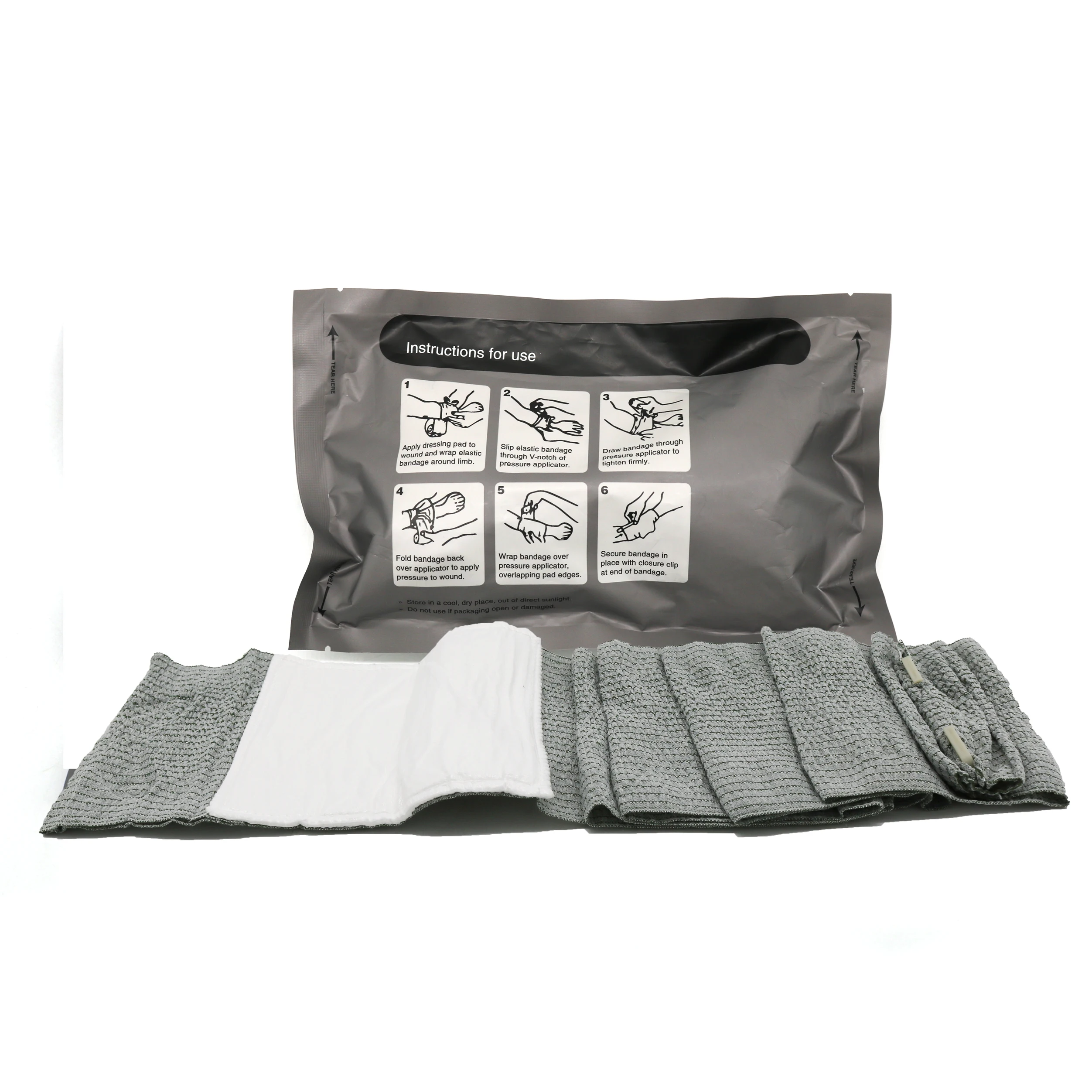 4/6 inch wound care trauma dressing israeli bandage for blood bleeding control