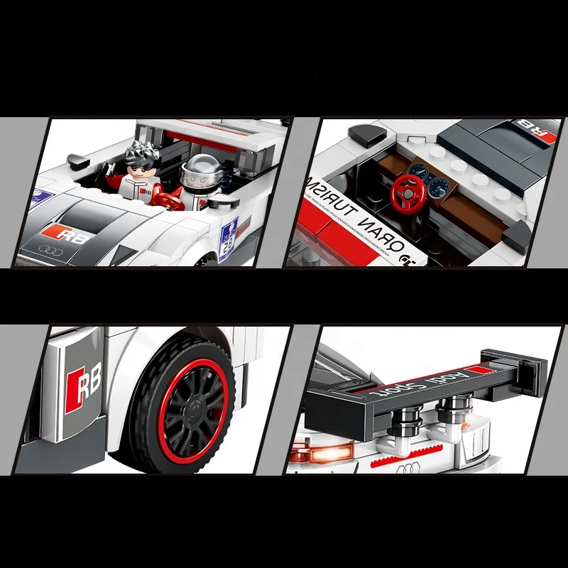 STEM Brick Blocks Racing Car Toy Sport Car Block Model Educational Toys for Kids
