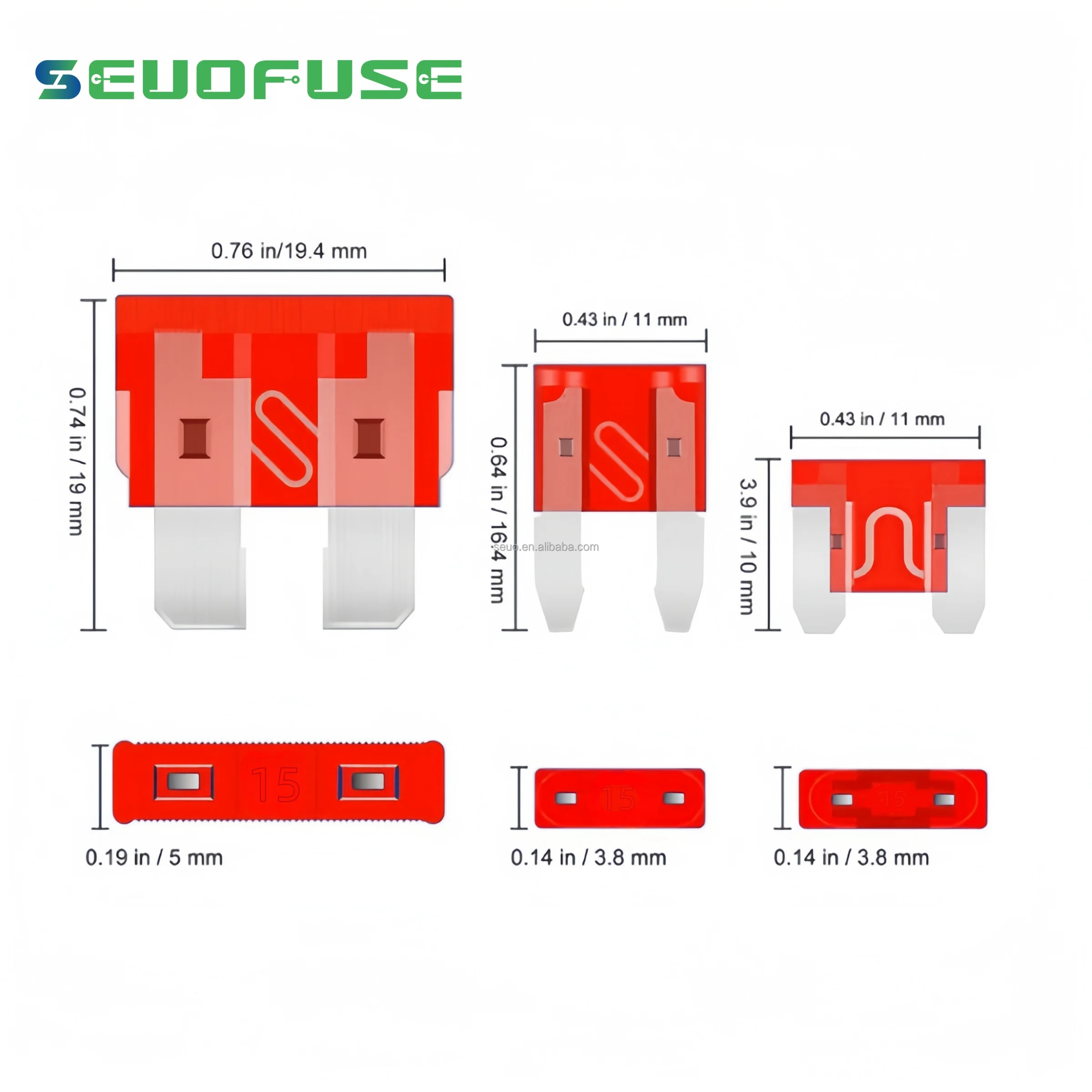 Hot selling 100pcs 2A-40A Standard Car fuse Auto Car fuse box Car Blade Fuses Assortment Kit