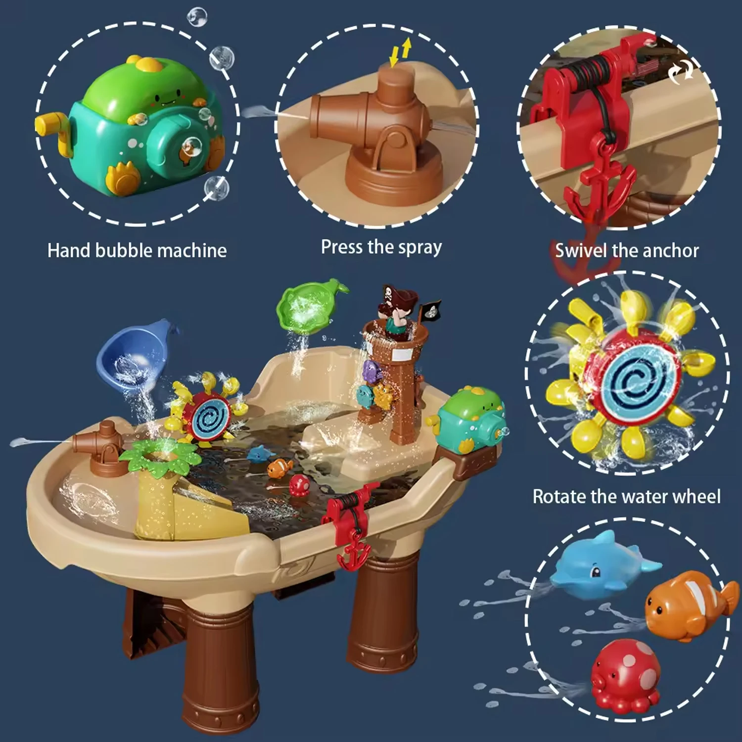 Оптовая продажа игрушки на открытом воздухе летняя игра Пластиковые забавные детские пляжные развивающий игровой стол для детей