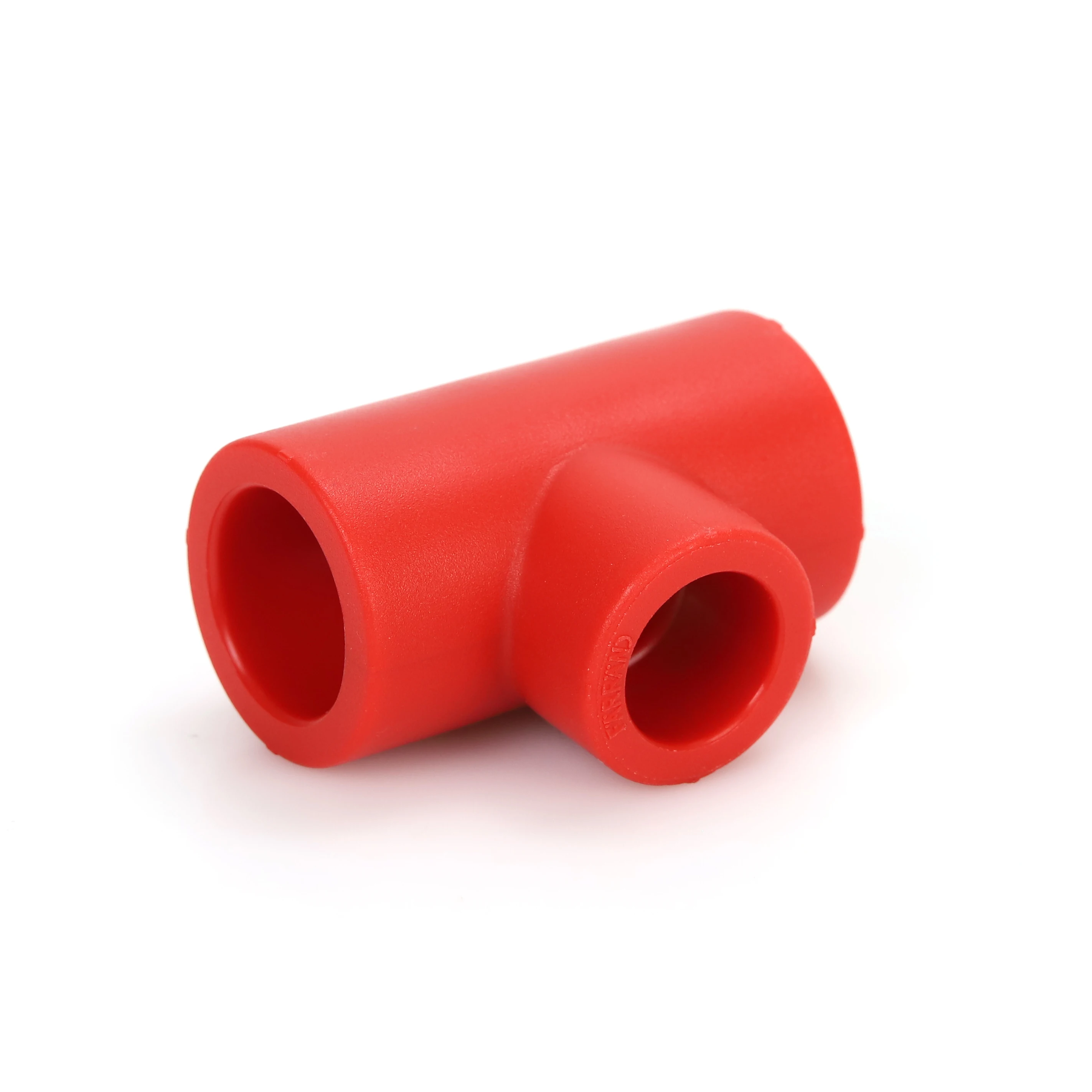 high quality red color ppr reducing tee fitting plumbing material ppr 3 ways connector plastic ppr tee for water pipe