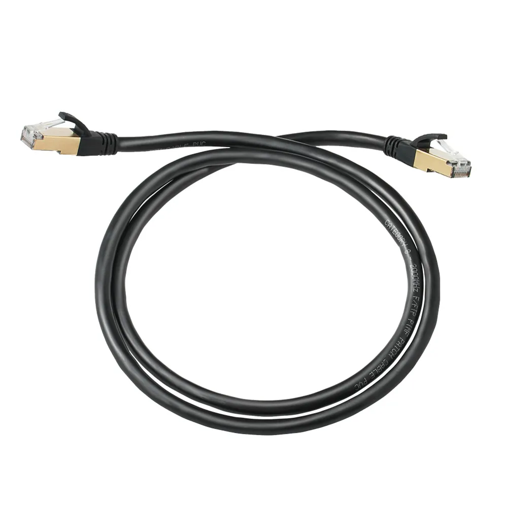 
Multifunctional Indoor Network Ethernet Cable Internet High Speed Cat8 Jumper Cable 1-20M 8 Core Double Shield Cable 