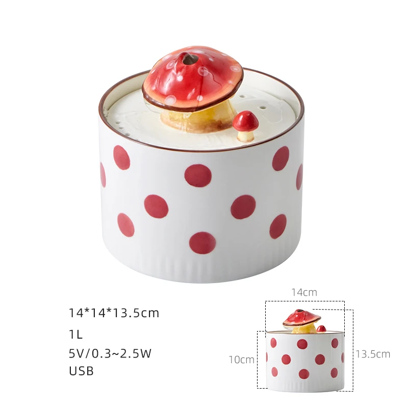 Automatic Pet Cat Water Fountain with USB, Dogs Mute Drinker Feeder Bowl, Drinking Dispenser Pet Drinker