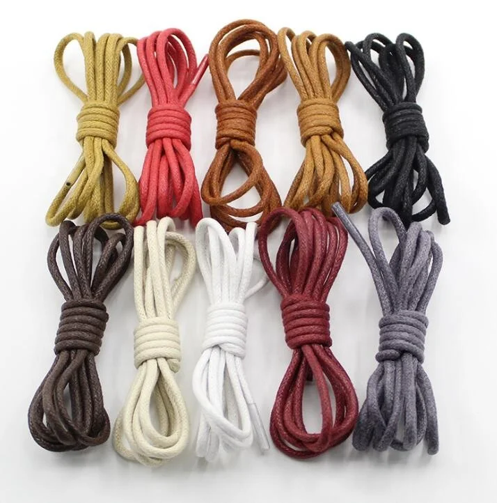 0.25cm Round Waxed Shoe Laces / Boots Shoelace / leather Shoe Laces