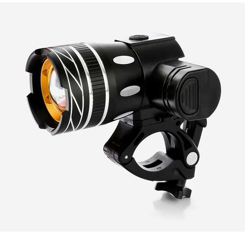 Waterproof Flashlight Cycling Lamp Bike Accessory T6 Zoom Led Headlight For Mountain Road Usb Charge Bicycle Accessories Light