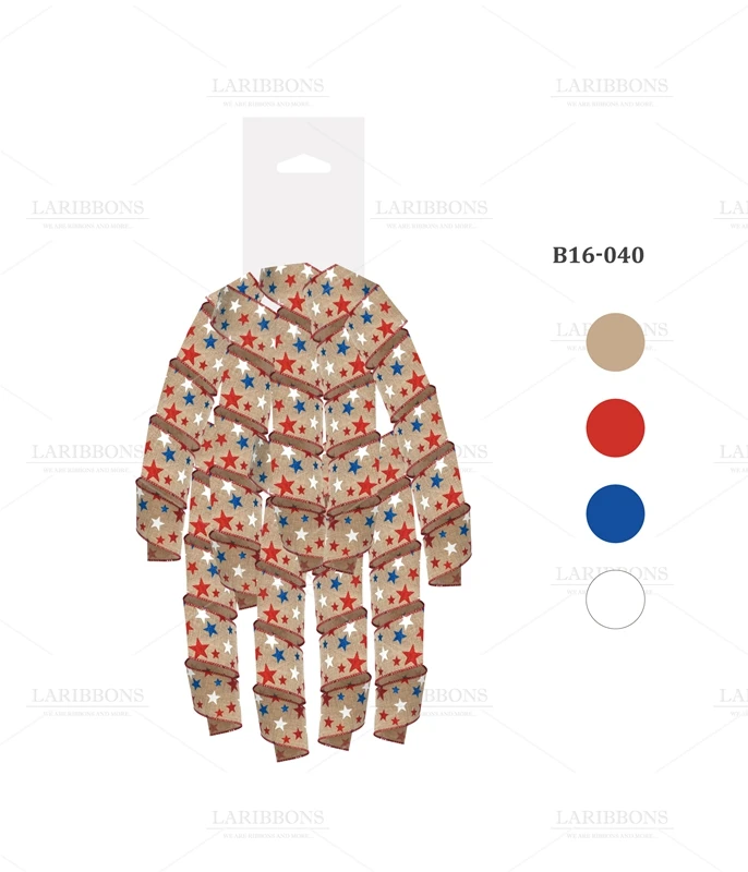 Бесплатный образец, оптовая продажа, День флага, ткань, самоклеящаяся бант, Подарочный аксессуар, полипропиленовая кудрявая лента, подарок, кудрявые банты