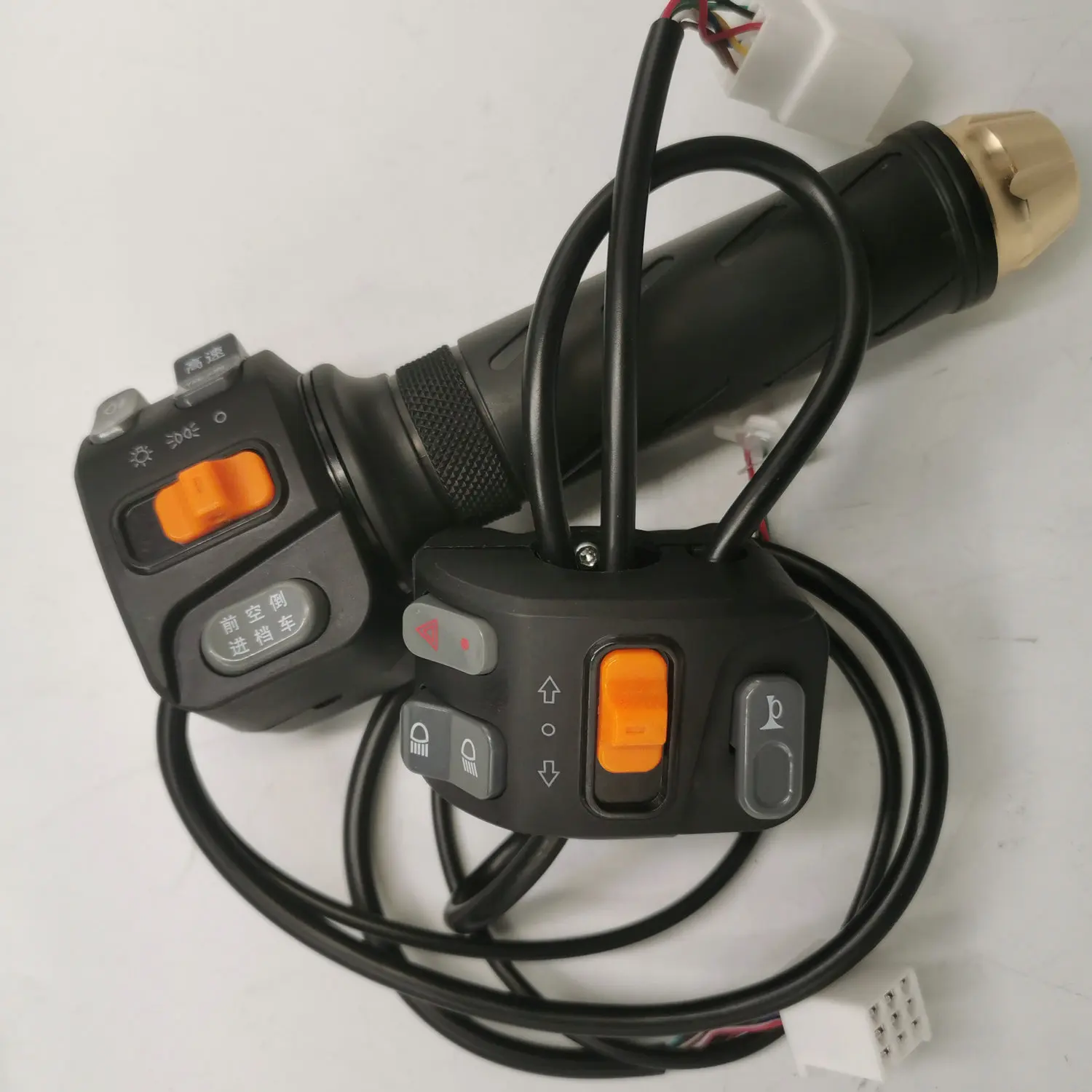 electric scooter throttle ebike accelerator+alert left right turning switch high low beam speed gears button motorbike diy part