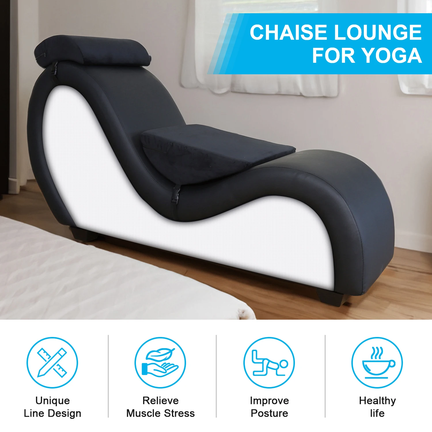 Black and white with lumbar pillow Making Love Chairs Sex Chair Relaxing Leisure Sleeping Living Room Furniture love Chair