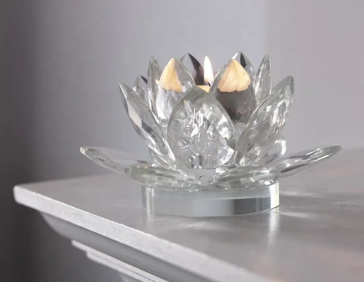 elegant wedding gift favors lotus candle holder for home hotel decoration