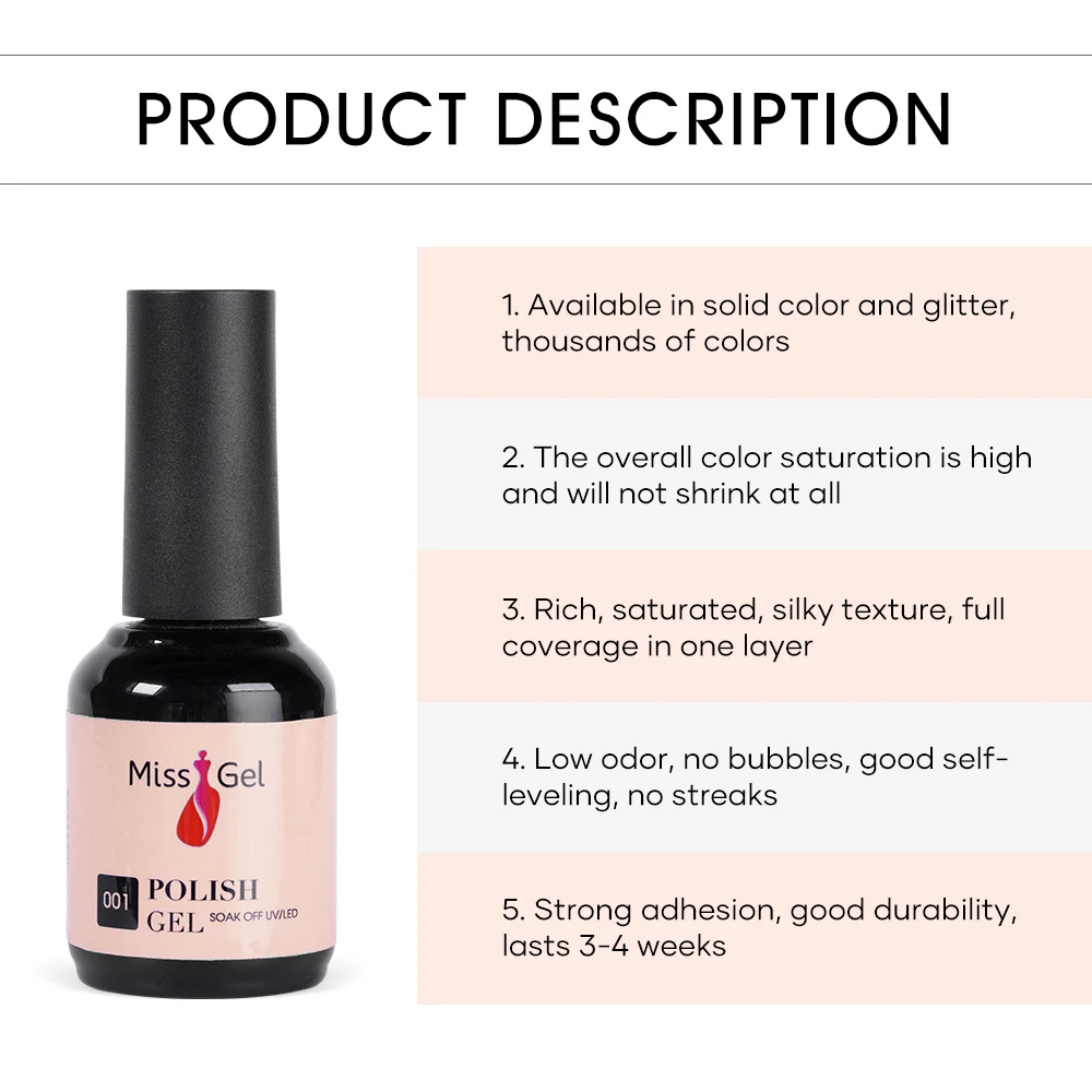 2237 Color High Quality Non Toxic Wholesale Nail Supplies Natural UV Nail Gel Polish