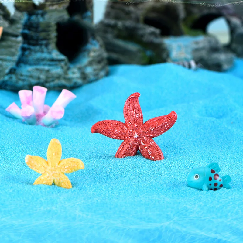 Simulation Starfish Water Fountain Terrarium Fish Tank Beach Miniatures Marine Toys Art Handicraft Garden Aquarium Decoration