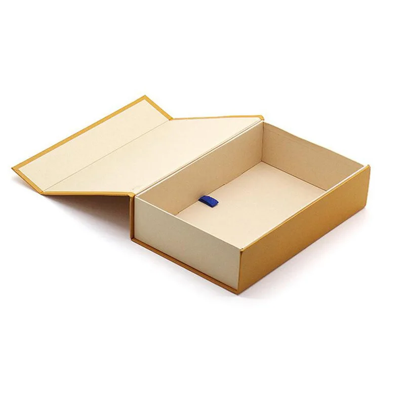 Luxury Flat Packing Folding Cardboard Paper Pink Box Ribbon Closures Book Shaped Foldable Packaging Gift Boxes With Magnetic Li