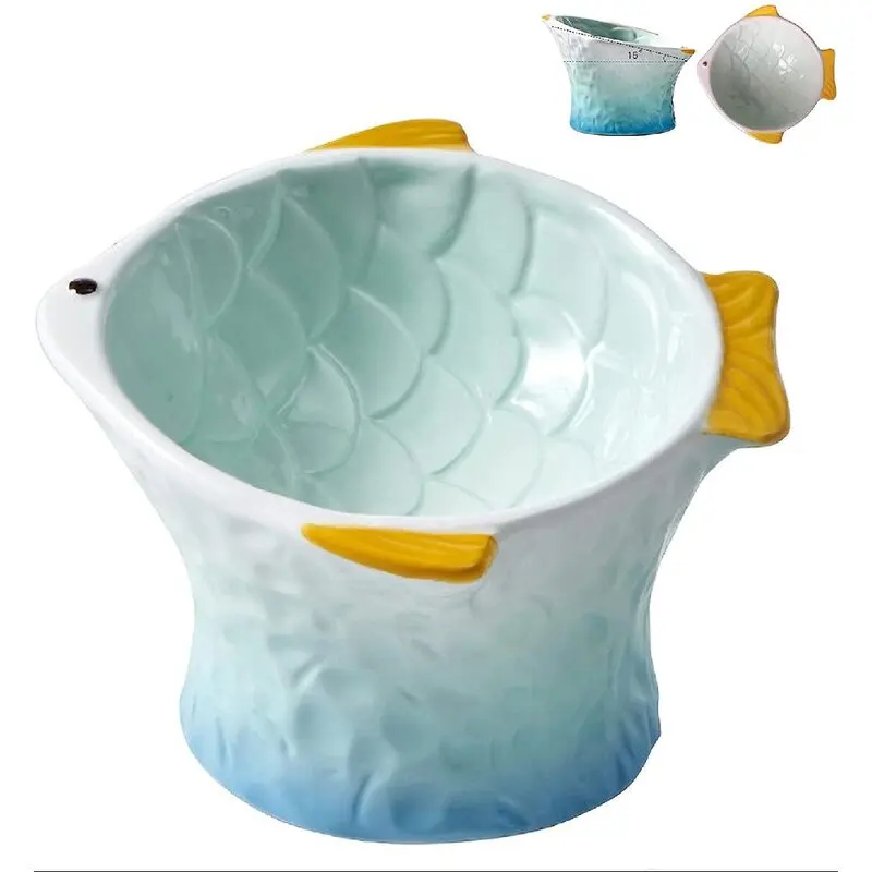 Новая керамическая миска для домашних питомцев в форме рыбы миски