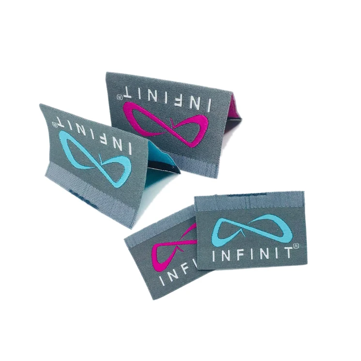 Customized Woven Clothing Tag Garment Tag Neck Cotton Cloth Size Brand Logo Woven Labels Clothing Tags Label Clothing Label