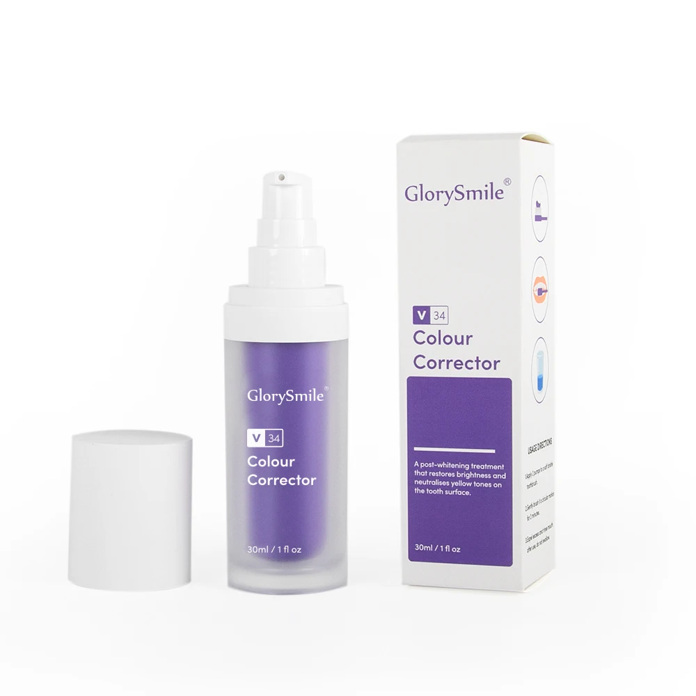 Hot Selling Dental Brighten Teeth V34 Colour Corrector Purple Toothpaste For Teeth Whitening