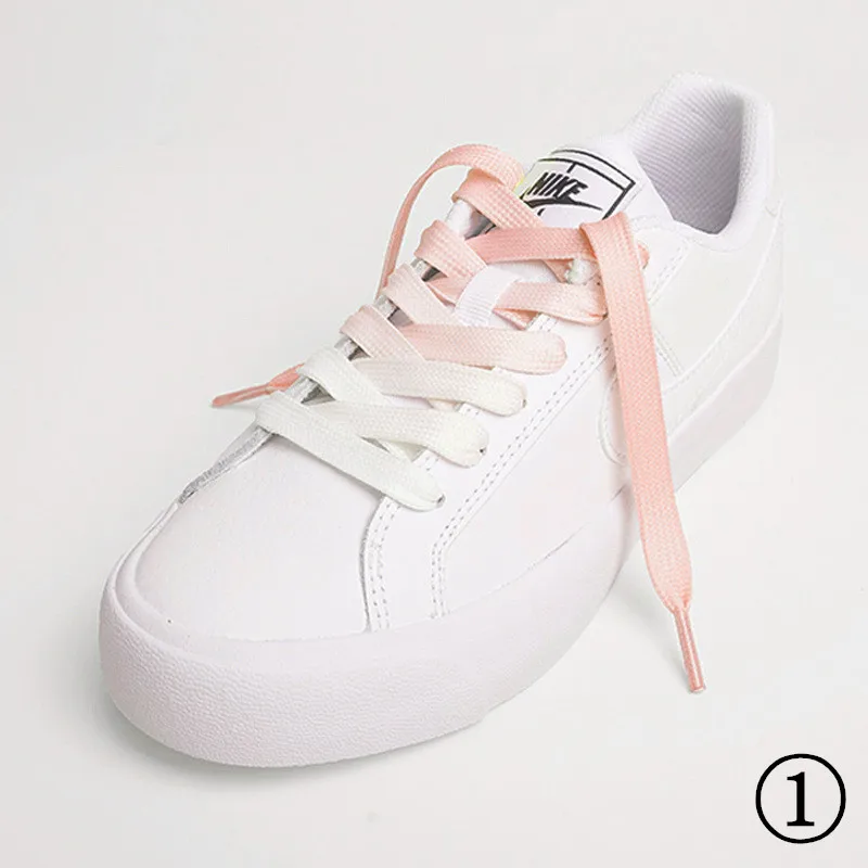 High quality gradient Color Color Sports Shoelace 8mm polyester shoelace multi-color option